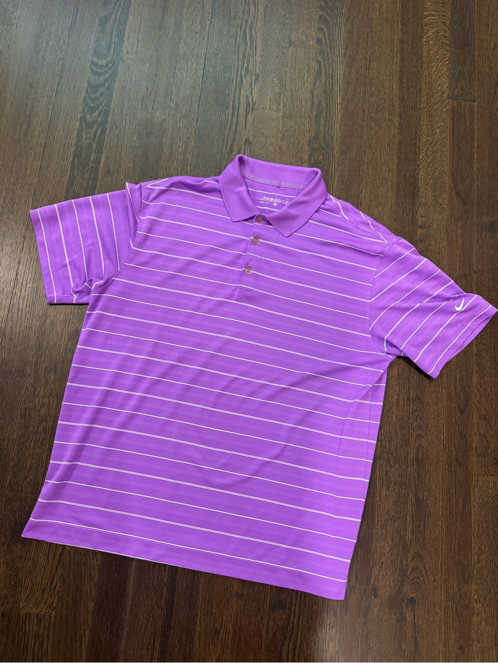 Nike Men’s Purple Striped Dri-FIT Polo